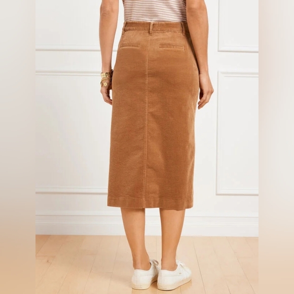 NEW Talbots Brown Corduroy Midi Skirt 10 - Picture 8 of 8